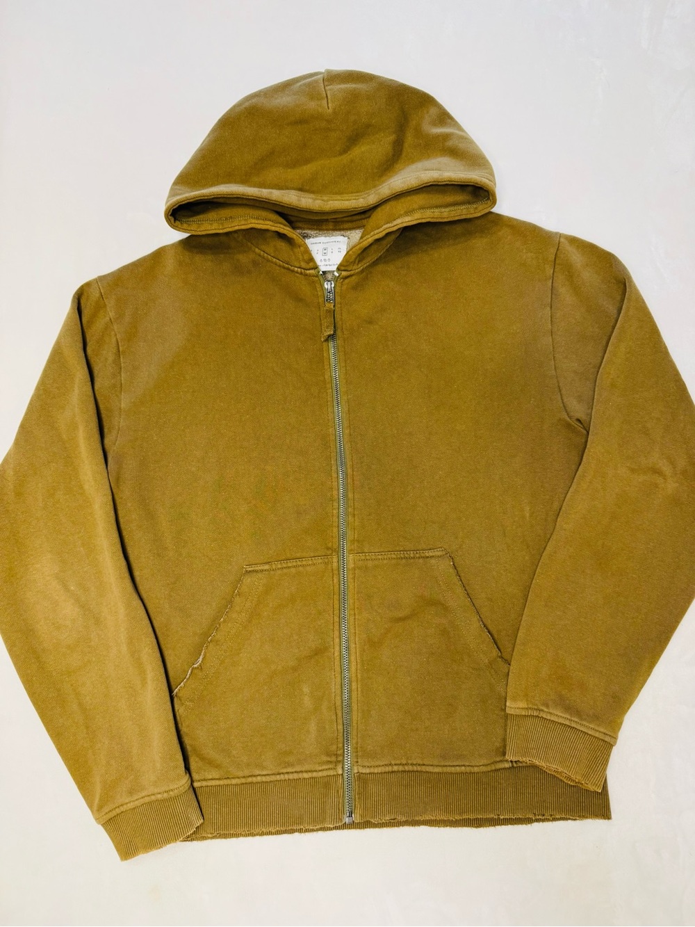 Urban Outfitters Men’s Zip-Up Hoodie Olive/Mustard Brown